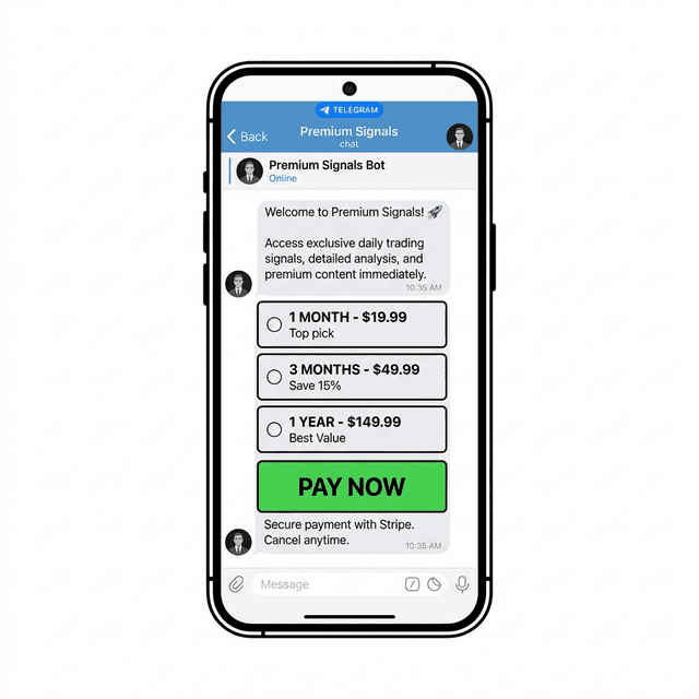 Swala Telegram subscription payment flow